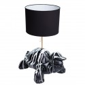 Lampe Tortue Noir avec des lignes blanc et chapeau noir - Zahra Luxury