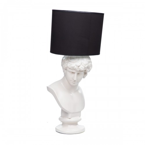 Buste David blanc et chapeau noir - Zahra Luxury