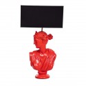 Buste Diana rouge et chapeau noir - Zahra Luxury