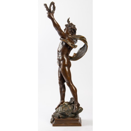 Statue Bronze patiné Moreau XIXème - Galerie Camille Barsac - Zahra Luxury