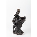 Sculpture bénitier en bronze patiné 1950 - Galerie Camille Barsac - Zahra Luxury