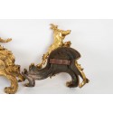 Paire de chenêts en bronze modèle chinois 18e siècle - Galerie Camille Barsac - Zahra Luxury