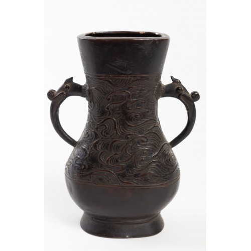 Vase en bronze de Chine - Galerie Camille Barsac - Zahra Luxury