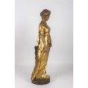 Statue de femme en terre-cuite Goldscheider - Galerie Camille Barsac - Zahra Luxury