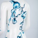 Mannequin femme blanc et décoré à la main en bleu - Zahra Luxury