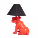 Lampe Chien Bulldog Anglais rouge et chapeau noir - Zahra Luxury